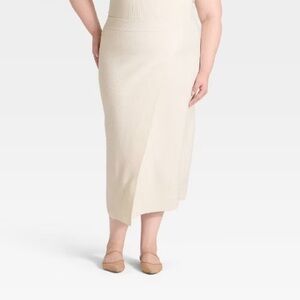 a new day Cream Midi Skirt